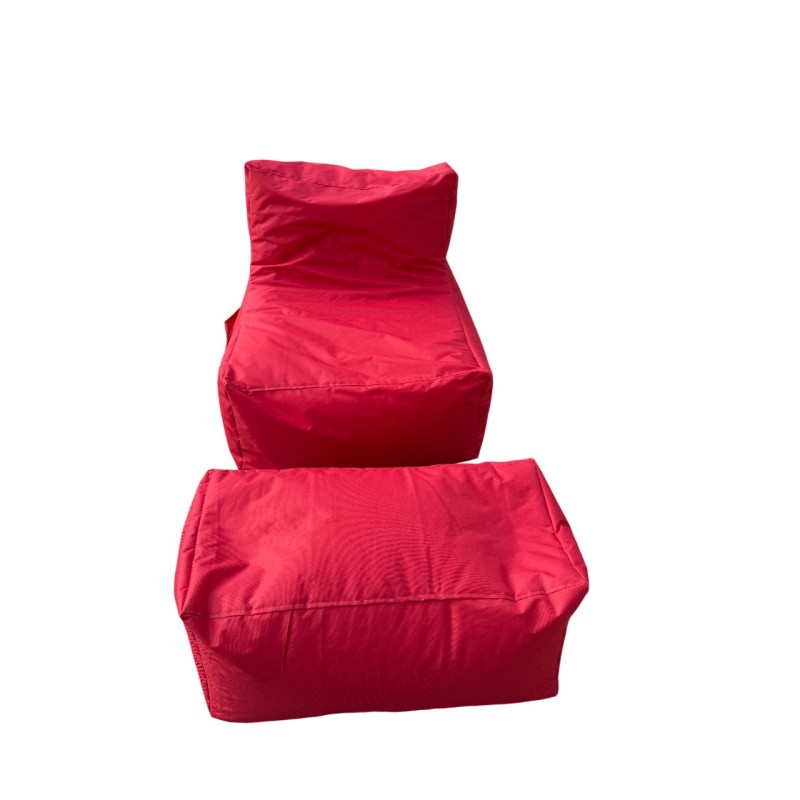 Bean Bag Set (2 Pieces) Xxl Sedir - Red Red