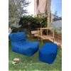 Bean Bag Set (2 Pieces) Xxl Sedir - Blue Blue