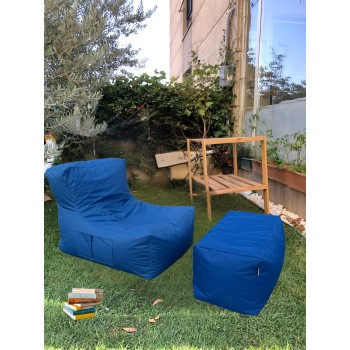 Bean Bag Set (2 Pieces) Xxl Sedir - Blue Blue