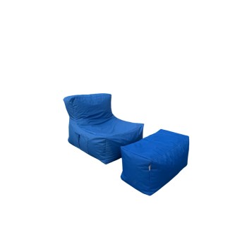 Bean Bag Set (2 Pieces) Xxl Sedir - Blue Blue