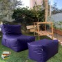 Bean Bag Set (2 Pieces) Xxl Sedir - Purple Purple