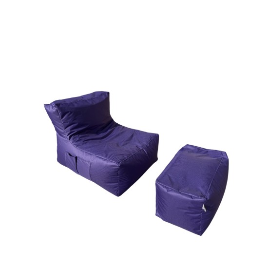 Bean Bag Set (2 Pieces) Xxl Sedir - Purple Purple Bean Bag Set (2 Pieces) Xxl Sedir - Purple Purple