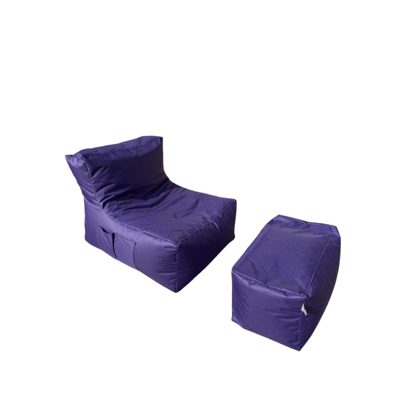 Bean Bag Set (2 Pieces) Xxl Sedir - Purple Purple