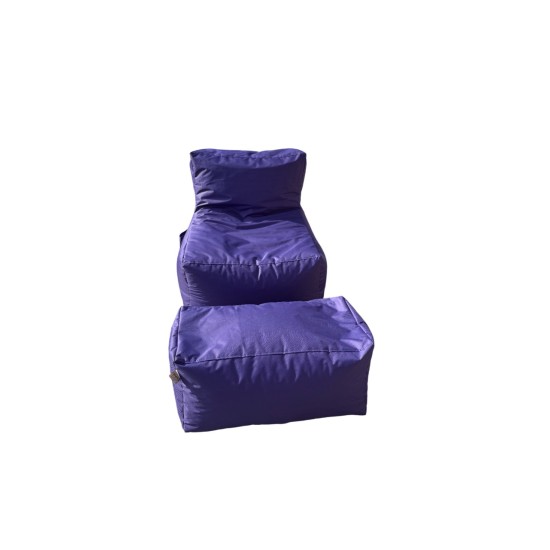 Bean Bag Set (2 Pieces) Xxl Sedir - Purple Purple Bean Bag Set (2 Pieces) Xxl Sedir - Purple Purple