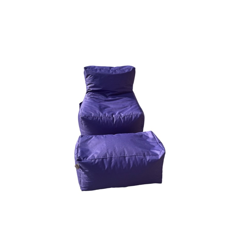 Bean Bag Set (2 Pieces) Xxl Sedir - Purple Purple