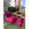 Bean Bag Set (2 Pieces) Xxl Sedir - Pink Pink