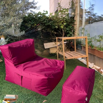 Bean Bag Set (2 Pieces) Xxl Sedir - Pink Pink