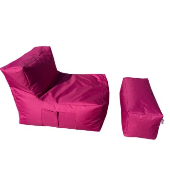 Bean Bag Set (2 Pieces) Xxl Sedir - Pink Pink