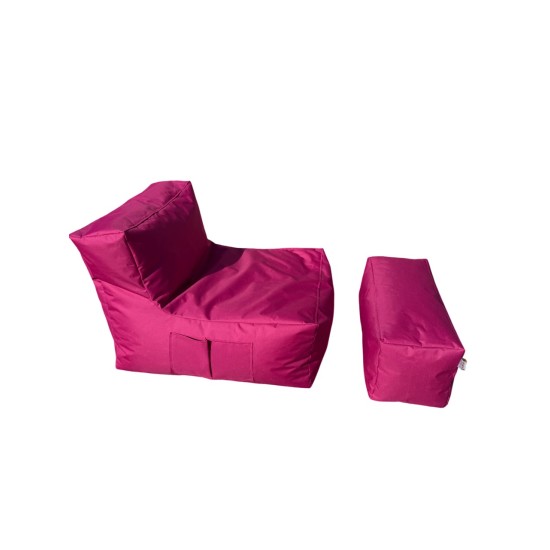 Bean Bag Set (2 Pieces) Xxl Sedir - Pink Pink