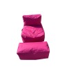 Bean Bag Set (2 Pieces) Xxl Sedir - Pink Pink