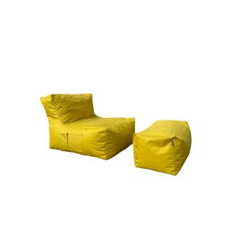 Bean Bag Set (2 Pieces) Xxl Sedir - Yellow Yellow