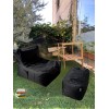 Bean Bag Set (2 Pieces) Xxl Sedir - Black Black