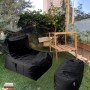 Bean Bag Set (2 Pieces) Xxl Sedir - Black Black