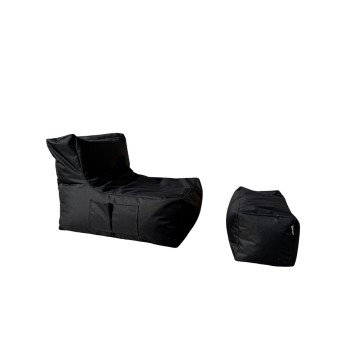Bean Bag Set (2 Pieces) Xxl Sedir - Black Black