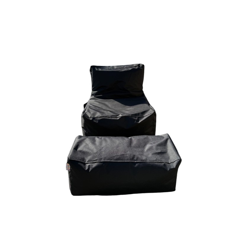 Bean Bag Set (2 Pieces) Xxl Sedir - Black Black