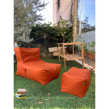 Bean Bag Set (2 Pieces) Xxl Sedir - Orange Orange