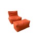 Bean Bag Set (2 Pieces) Xxl Sedir - Orange Orange Bean Bag Set (2 Pieces) Xxl Sedir - Orange Orange
