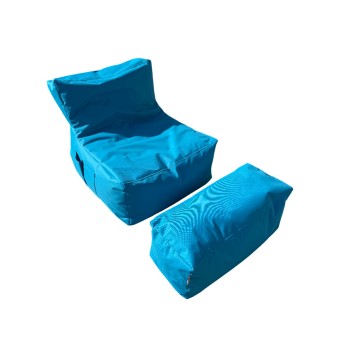 Bean Bag Set (2 Pieces) Xxl Sedir - Turquoise Turquoise