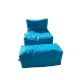 Bean Bag Set (2 Pieces) Xxl Sedir - Turquoise Turquoise