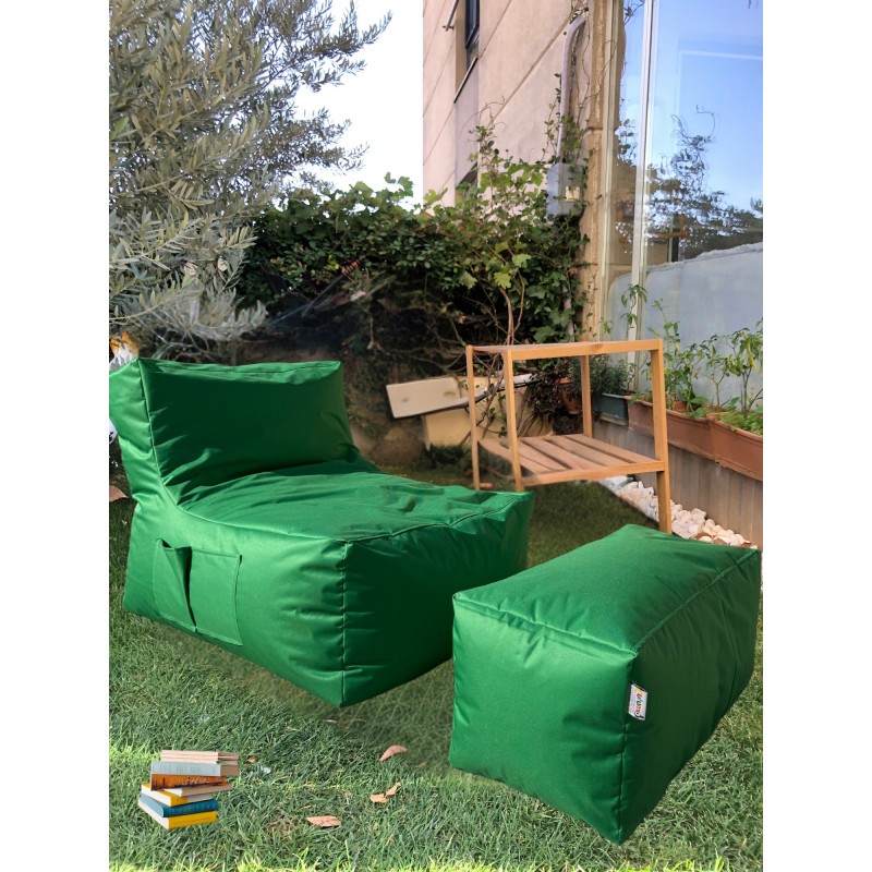 Bean Bag Set (2 Pieces) Xxl Sedir - Green Green
