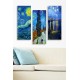 Wallxpert Decorative MDF Painting (3 Pieces) MDF0074 Multicolor