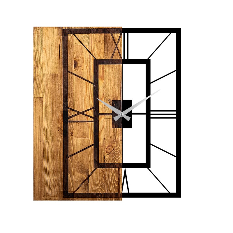 Wallxpert Decorative Wooden Wall Clock Wooden Clock 37 Light Walnut
Black