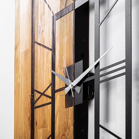 Wallxpert Decorative Wooden Wall Clock Wooden Clock 37 Light Walnut
Black