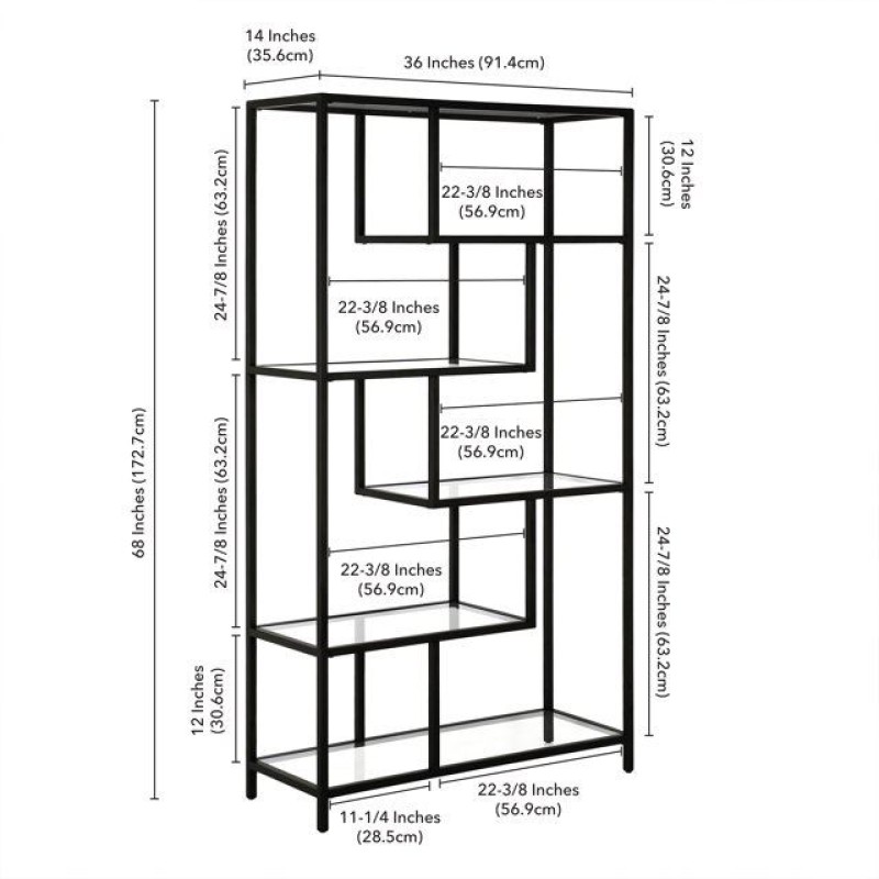 Bookshelf By-30 - Black, Transparent Black
Tranparent
