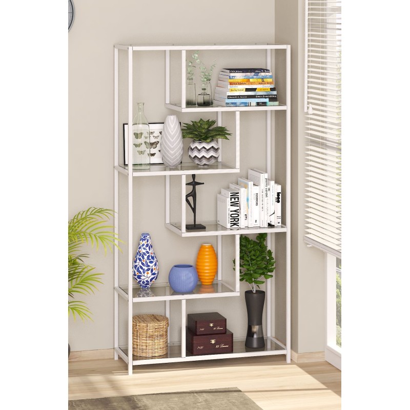 Bookshelf By-30 - White, Transparent White
Tranparent