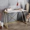 Study Desk Anemon - White, Gold White
Gold