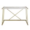 Study Desk Anemon - White, Gold White
Gold