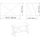 Study Desk Anemon - White, Gold White
Gold