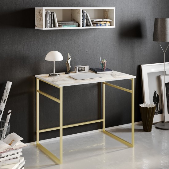 Study Desk Gama - White, Gold White
Gold Study Desk Gama - White, Gold White
Gold