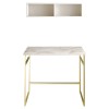 Study Desk Gama - White, Gold White
Gold