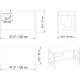 Study Desk Victory - Gold Gold
White Study Desk Victory - Gold Gold
White
