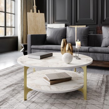 Coffee Table Versy - Gold Gold
White