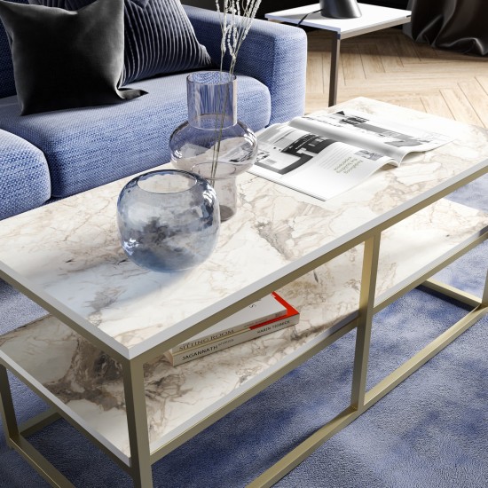 Coffee Table Forteaus - Gold Gold
White Coffee Table Forteaus - Gold Gold
White