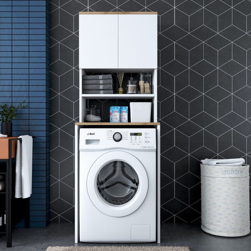 Washing Machine Cabinet KD101 - 1950 - Walnut White
Walnut