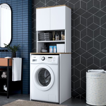 Washing Machine Cabinet KD101 - 1950 - Walnut White
Walnut