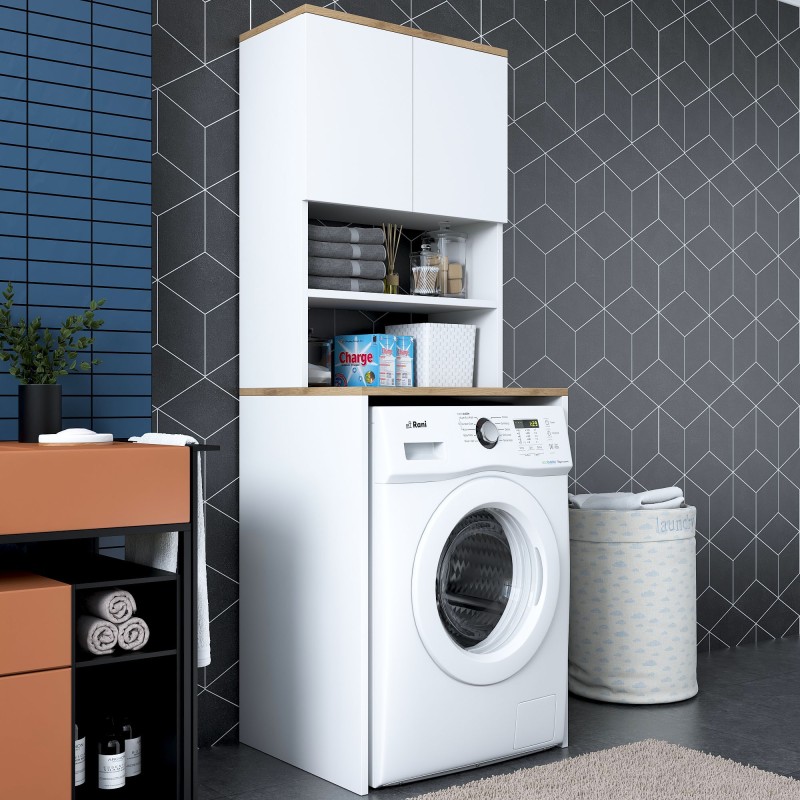 Washing Machine Cabinet KD101 - 1950 - Walnut White
Walnut