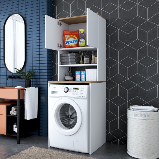 Washing Machine Cabinet KD101 - 1950 - Walnut White
Walnut