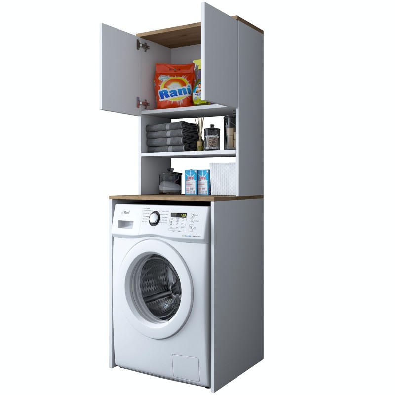 Washing Machine Cabinet KD101 - 1950 - Walnut White
Walnut
