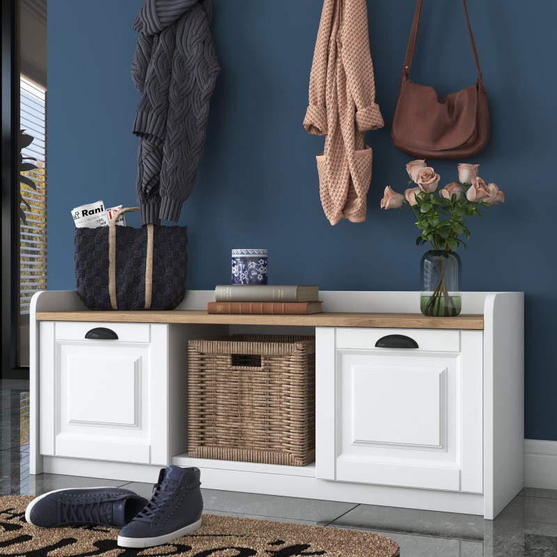 Hall Stand P2 - 1636 - Walnut White
Walnut