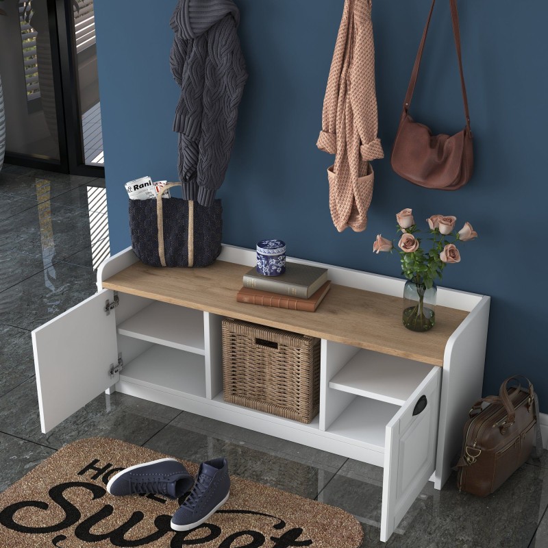 Hall Stand P2 - 1636 - Walnut White
Walnut