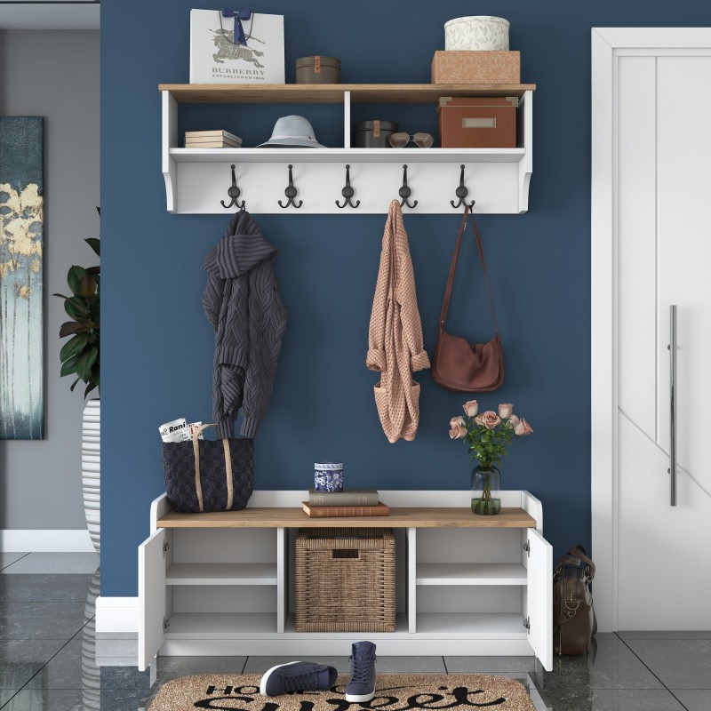 Hall Stand P2 - 1636 - Walnut White
Walnut