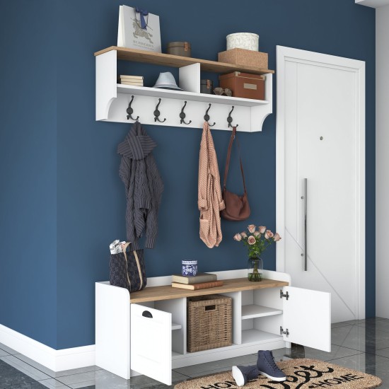 Hall Stand P2 - 1636 - Walnut White
Walnut Hall Stand P2 - 1636 - Walnut White
Walnut
