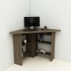 Study Desk Corner - Walnut Walnut