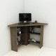 Study Desk Corner - Walnut Walnut Study Desk Corner - Walnut Walnut