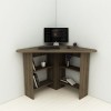 Study Desk Corner - Walnut Walnut