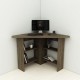 Study Desk Corner - Walnut Walnut Study Desk Corner - Walnut Walnut